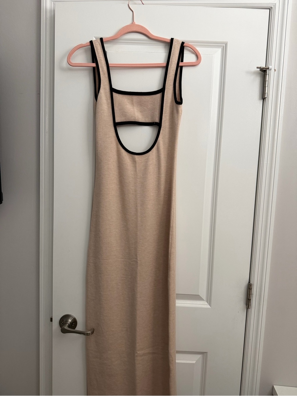 Peppermayo Beige Maxi Dress with Black Trim - Picture 2 of 2